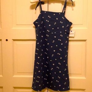 Dress very cute cornflower blue gold flowers size m